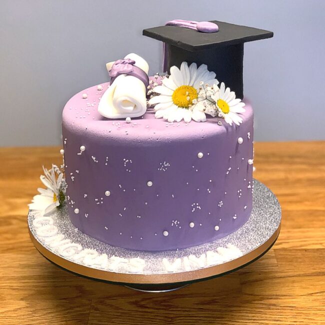 Klasse 2023 Kuchendekoration – Glitzer Diplom Grad Cap Cake Topper Für Abschlussfeier, Rot