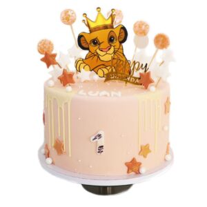 König Löwe Geburtstagstorte mit Schokodrip und essbarem Fondantpapier – Schweiz
